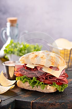 Healthy and filling roastbeef sandwich