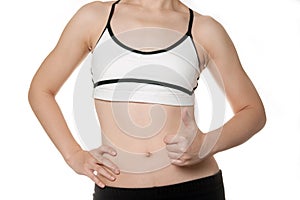 Healthy fit woman body in Sports wear