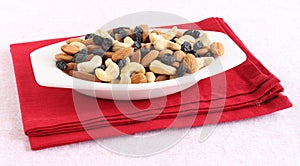 Healthy Food Almonds, Cashew Nuts and Raisins