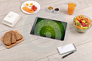 Healthy food composition with tablet