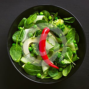 Gesund mahlzeit. frisch Grün Salat 