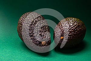 Healthy food, fresh ripe hass avocado from Peru