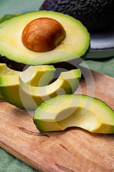 Healthy food, fresh ripe hass avocado from Peru