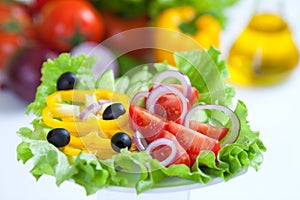 Healthy food fresh vegetable salad