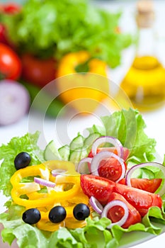 Healthy food fresh vegetable salad