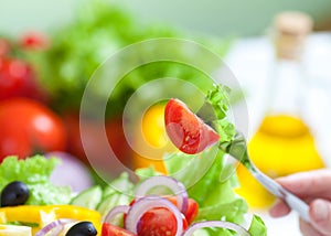 Healthy food fresh vegetable salad
