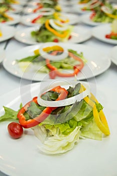 Healthy food fresh vegetable salad closeup