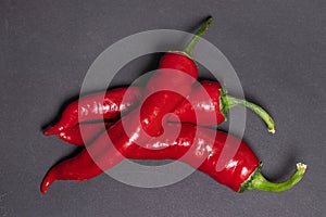 Healthy food. Fresh vegetables. Peppers on a darck background