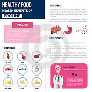 Healthy Food Infographics Products With Vitamins And Minerals Sources, Health Nutrition Lifestyle Concept