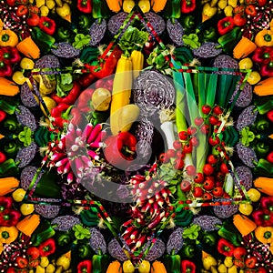 Healthy Food Mixed Vegitables Abstract