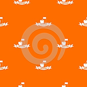 Healthy food pattern vector orange
