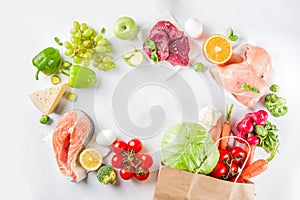 Healthy food shopping concept