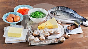 Healthy Food sources of vitamin D.