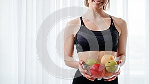healthy food sportive woman fitness nutrition