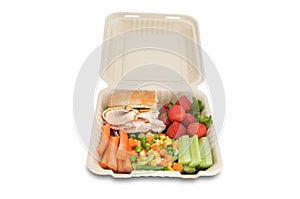 Healthy food on togo lunchbox