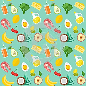 Healthy food vector template