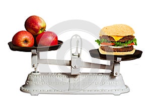 Healthy food versus fast food