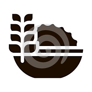 Healthy Food Wheat Spikelet Vector Icon