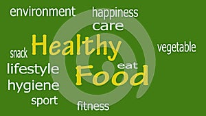 Healthy Food word cloud, health concept