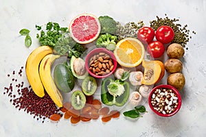Healthy foods high in potassium photo