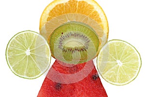 Healthy four fruit pyramid. Balance.Colorful Food & beverage photo