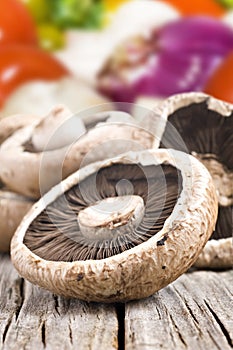 Healthy fresh mushrooms