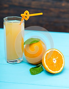 Healthy fresh orange juice rich in Vitamin C