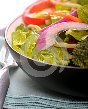 Healthy fresh salad with a light vinaigrette