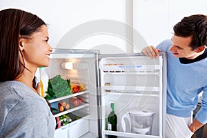 Healthy fridge couple photo