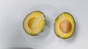 Healthy fruit avocado cut in half