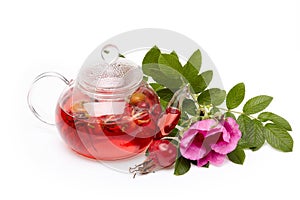 Healthy fruit tea from rose hip.