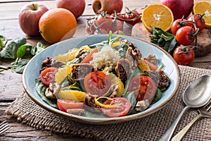 Healthy fruit and vegetable detox salad