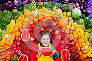 Healthy fruit and vegetable nutrition for kids