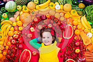 Healthy fruit and vegetable nutrition for kids