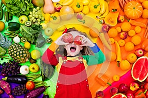 Healthy fruit and vegetable nutrition for kids