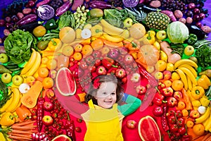 Healthy fruit and vegetable nutrition for kids