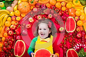 Healthy fruit and vegetable nutrition for kids