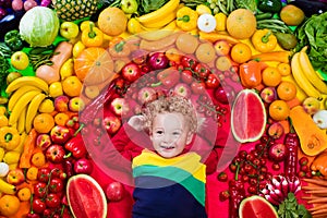 Healthy fruit and vegetable nutrition for kids