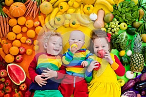 Healthy fruit and vegetable nutrition for kids photo