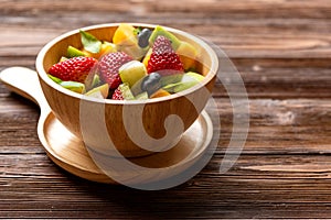 Healthy Fruits. Fresh fruits salad diet slim fit for healthy lifestyle women.