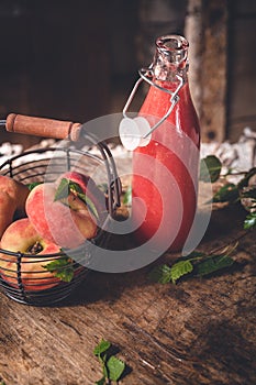 Healthy Fruits Smoothie in Bottle