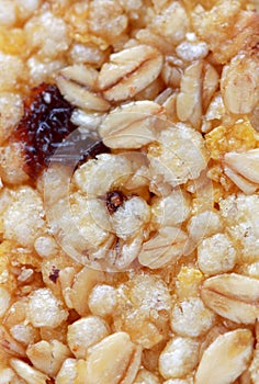 Healthy granola bar texture , macro