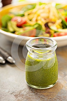 Healthy green goddess salad dressing