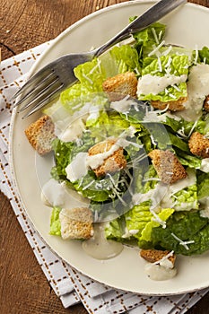 Healthy Green Organic Caesar Salad