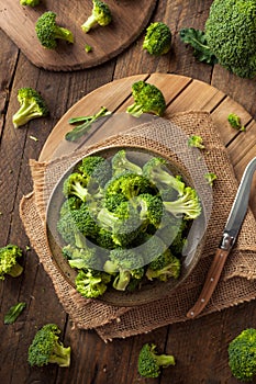 Healthy Green Organic Raw Broccoli Florets