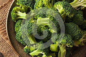 Healthy Green Organic Raw Broccoli Florets