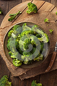 Healthy Green Organic Raw Broccoli Florets