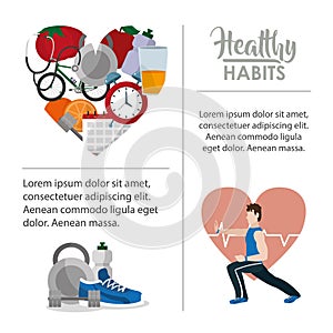Healthy habits infographic