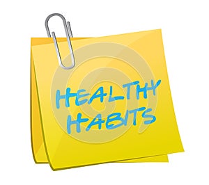 Healthy habits post illustration design