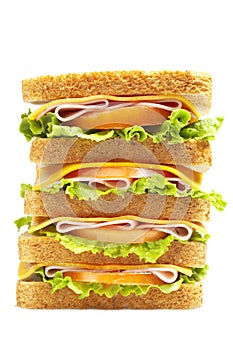 Healthy ham big sandwich